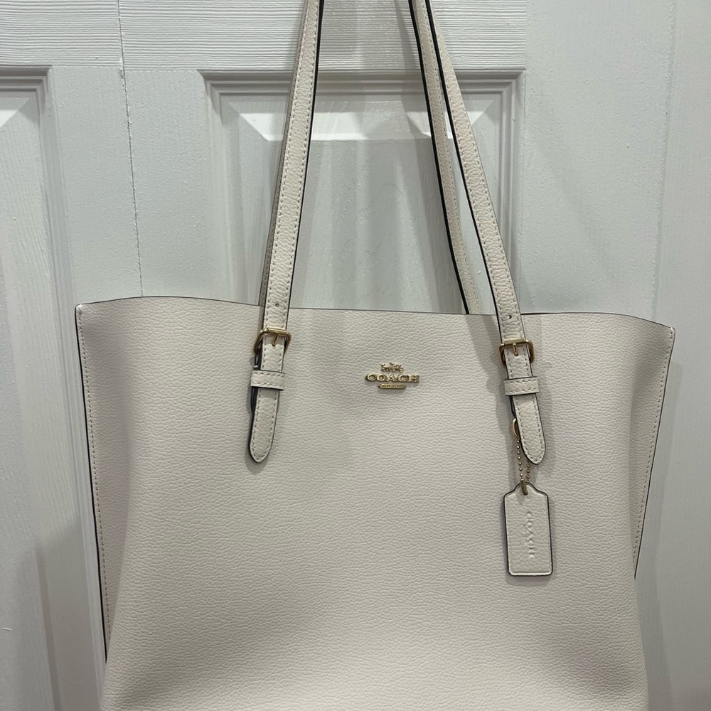 Coach Cream Leather Tote Bag